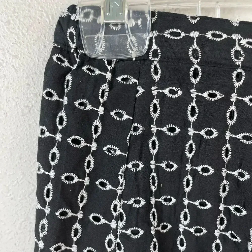 Dimri Black and White Stitched Midi Skirt Size S EUC
